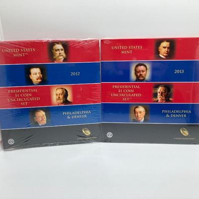 LOT 196J: US Mint Uncirculated Presidential $1 Coin Sets - 2012, 2013, 2014 and 2015 in Sealed Packaging