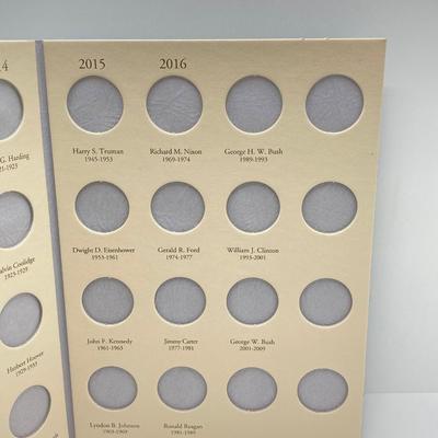 LOT 202J: Fifty State Commemorative Quarters 1999 - 2008 and Presidential Dollars 2007 - in Collector Folders