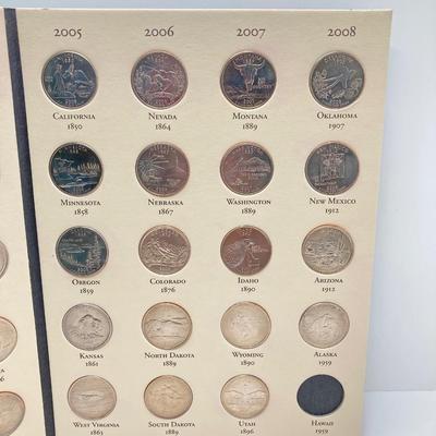 LOT 202J: Fifty State Commemorative Quarters 1999 - 2008 and Presidential Dollars 2007 - in Collector Folders