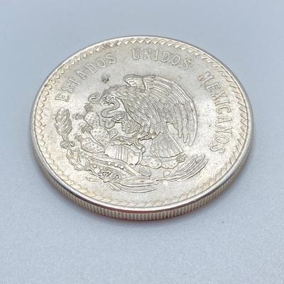 LOT 203J: Silver Coins - 1948 Cinco (5) Pesos .900 Silver Coin and 1924 Bolivar Libertador