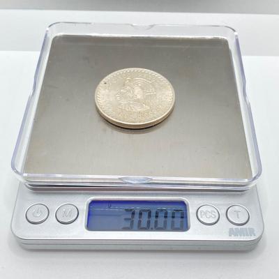 LOT 203J: Silver Coins - 1948 Cinco (5) Pesos .900 Silver Coin and 1924 Bolivar Libertador