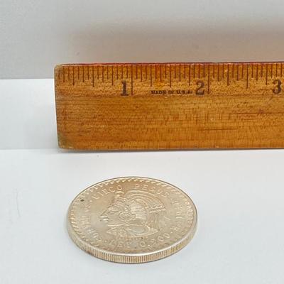 LOT 203J: Silver Coins - 1948 Cinco (5) Pesos .900 Silver Coin and 1924 Bolivar Libertador