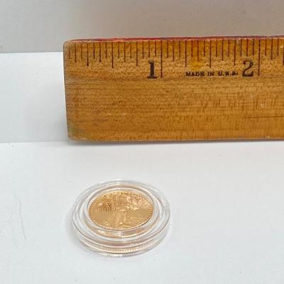 LOT 205J: 1988 American Eagle One-Tenth Ounce Five Dollar Gold Coin with Certificate of Authenticity in Original Presentation Box