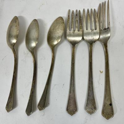 6 pcs of Easterling Sterling Silver flatware