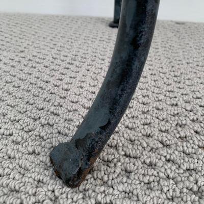 LOT 6 O: 1 Drawer Wicker & Ratan Desk / Table w/ Metal Legs