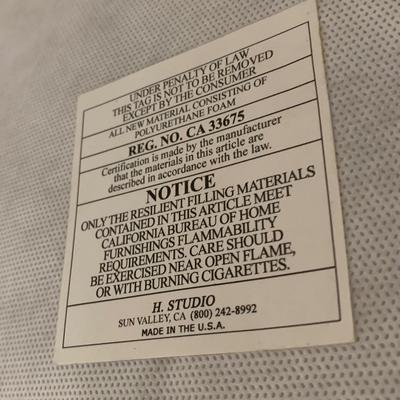 LOT 11 F: Flared Arm Ivory Colored Bench w/ Curved Acrylic Legs