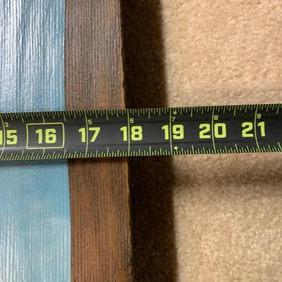 LOT 13 B: Native American w/ Spirit Horses Print on Pallet Wood