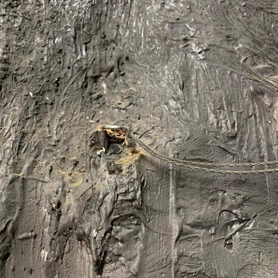 LOT 14 B: Signed Bull Sculpture Wall Hanging