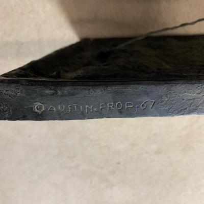 LOT 14 B: Signed Bull Sculpture Wall Hanging