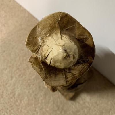 LOT 15 B: Paper Craft Mexican Folk Art Figures, Guatemalan Folk Art Figure, & Hand Carved Wooden Donkey made in Israel