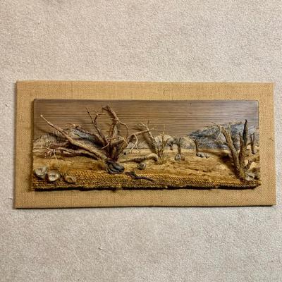 LOT 16 B: Signed Multi Textured Landscape Wall Hanging Sculpture