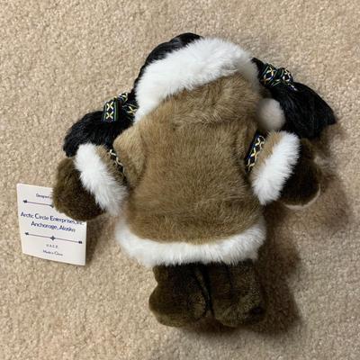 LOT 18 B: 1998 Painted Slate "Deer Hunter" by E. Nakai, "Alaskan Friends" Native Style Doll, & Native American...
