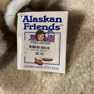 LOT 18 B: 1998 Painted Slate "Deer Hunter" by E. Nakai, "Alaskan Friends" Native Style Doll, & Native American...