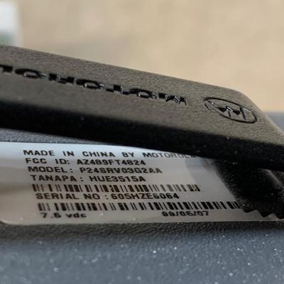 LOT 19 B: Uniden Bearcat Twin Turbo 100 Channel 11 Band Radio Scanner Model #BC 120XLT, 2 Motorola Talkabout Distance DPS Two-Way...