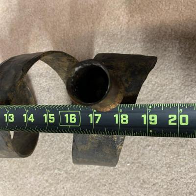 LOT 21 B: Gilded Hammered Spiral Metal Candle Stick Holder (Heavy)
