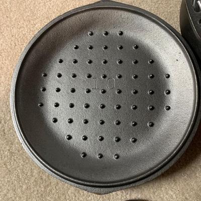 LOT 22 B: Lodge 6 & 7 (in box) Quart Dutch Ovens w/ Iron Covers