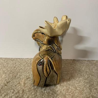 LOT 24 B: Little Guy Collection; Signed or Stamped Figures, Hand Carved Wooden Bear, & Bearded Man Ocarina Flute