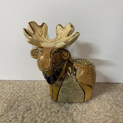 LOT 24 B: Little Guy Collection; Signed or Stamped Figures, Hand Carved Wooden Bear, & Bearded Man Ocarina Flute