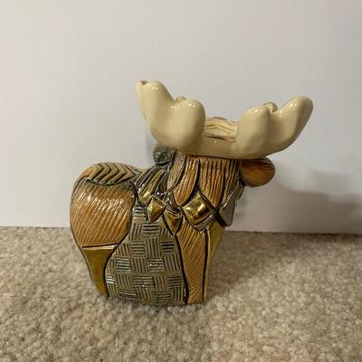 LOT 24 B: Little Guy Collection; Signed or Stamped Figures, Hand Carved Wooden Bear, & Bearded Man Ocarina Flute