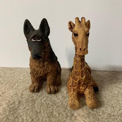 LOT 24 B: Little Guy Collection; Signed or Stamped Figures, Hand Carved Wooden Bear, & Bearded Man Ocarina Flute