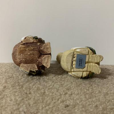 LOT 25 B: Little Guy Collection; Signed or Stamped Figures, Zebra, Koala, Ducks, Fish, & Dog