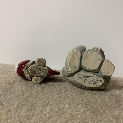 LOT 25 B: Little Guy Collection; Signed or Stamped Figures, Zebra, Koala, Ducks, Fish, & Dog