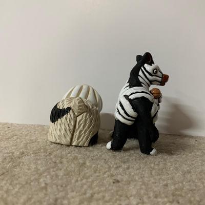 LOT 25 B: Little Guy Collection; Signed or Stamped Figures, Zebra, Koala, Ducks, Fish, & Dog