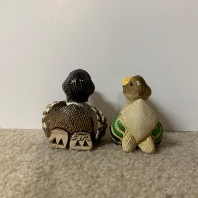 LOT 25 B: Little Guy Collection; Signed or Stamped Figures, Zebra, Koala, Ducks, Fish, & Dog