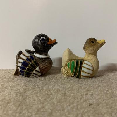 LOT 25 B: Little Guy Collection; Signed or Stamped Figures, Zebra, Koala, Ducks, Fish, & Dog