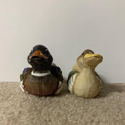 LOT 25 B: Little Guy Collection; Signed or Stamped Figures, Zebra, Koala, Ducks, Fish, & Dog