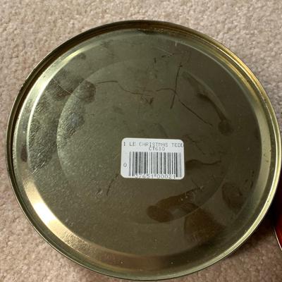 LOT 26 B: Collectible Tin Collection; Smokin' Joe's Racing, Enamel Footed Spinning Candy Tin, & More