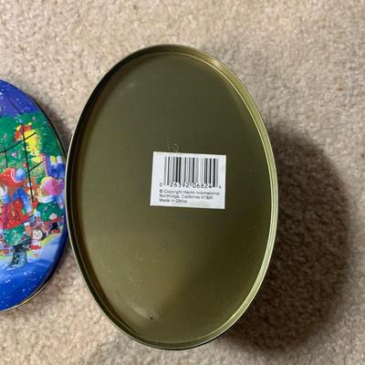 LOT 26 B: Collectible Tin Collection; Smokin' Joe's Racing, Enamel Footed Spinning Candy Tin, & More