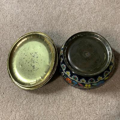 LOT 26 B: Collectible Tin Collection; Smokin' Joe's Racing, Enamel Footed Spinning Candy Tin, & More