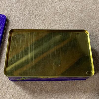 LOT 26 B: Collectible Tin Collection; Smokin' Joe's Racing, Enamel Footed Spinning Candy Tin, & More