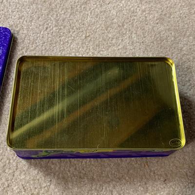 LOT 26 B: Collectible Tin Collection; Smokin' Joe's Racing, Enamel Footed Spinning Candy Tin, & More