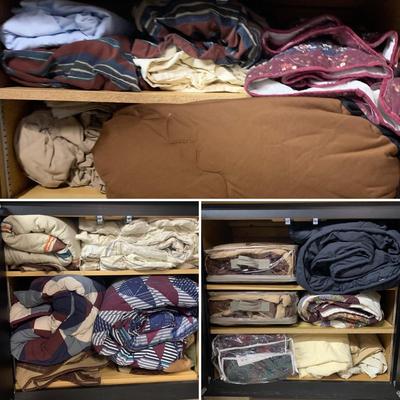 LOT 28 B: Linen Collection Clearout! Comforters, Sheets, Quilts, & More