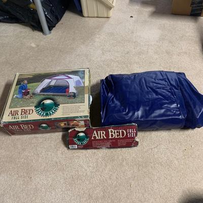 LOT 30 B: Camping Collection; Cooler Bag, Full Size Air Bed, Lanterns, Emerson Portable Radio, Convey Cooler, & More