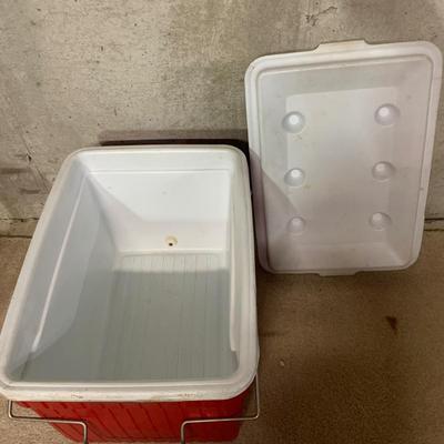 LOT 30 B: Camping Collection; Cooler Bag, Full Size Air Bed, Lanterns, Emerson Portable Radio, Convey Cooler, & More