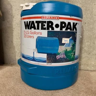 LOT 31 B: Camping Collection; Lifestraw, Travel Cooking Pots, Headlamp, Colman Thermos, Lanterns, 5 Gallon Water Pak, Cooler, Freeplay...