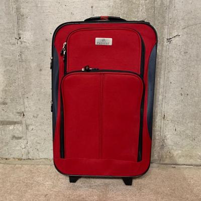 LOT 33 B: Pioneer Express Leather Travel Bag & Protégé Suitcase