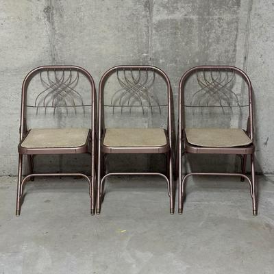 LOT 35B: Hampden Folding Table w/ 3 Chairs