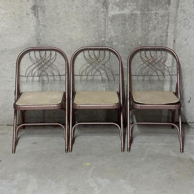 LOT 35B: Hampden Folding Table w/ 3 Chairs