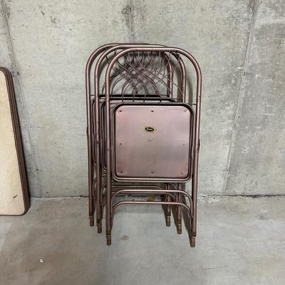 LOT 35B: Hampden Folding Table w/ 3 Chairs