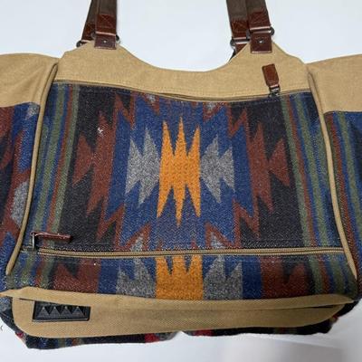 LOT 43B: Geometric Southwest Print Pendleton Bag & Wallet