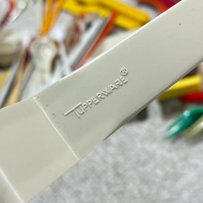 LOT 48B: Large Collection of Vintage Tupperware Utensils, Measuring Instruments & More