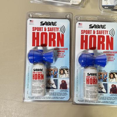 LOT 51B: Five NIP Air Horns - Shoreline Marine & Sabre Sport and Safety