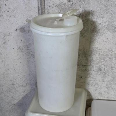 LOT 55B: Collection of Vintage Tupperware & More incl. Branded Stickers & Labels