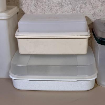 LOT 55B: Collection of Vintage Tupperware & More incl. Branded Stickers & Labels