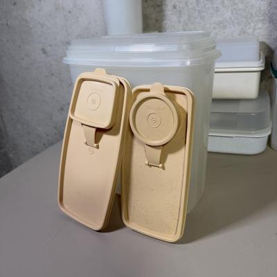 LOT 55B: Collection of Vintage Tupperware & More incl. Branded Stickers & Labels