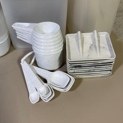 LOT 55B: Collection of Vintage Tupperware & More incl. Branded Stickers & Labels